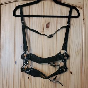 Faux Leather Body Harness